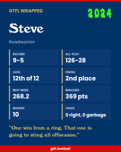 Steve's 2024 share card